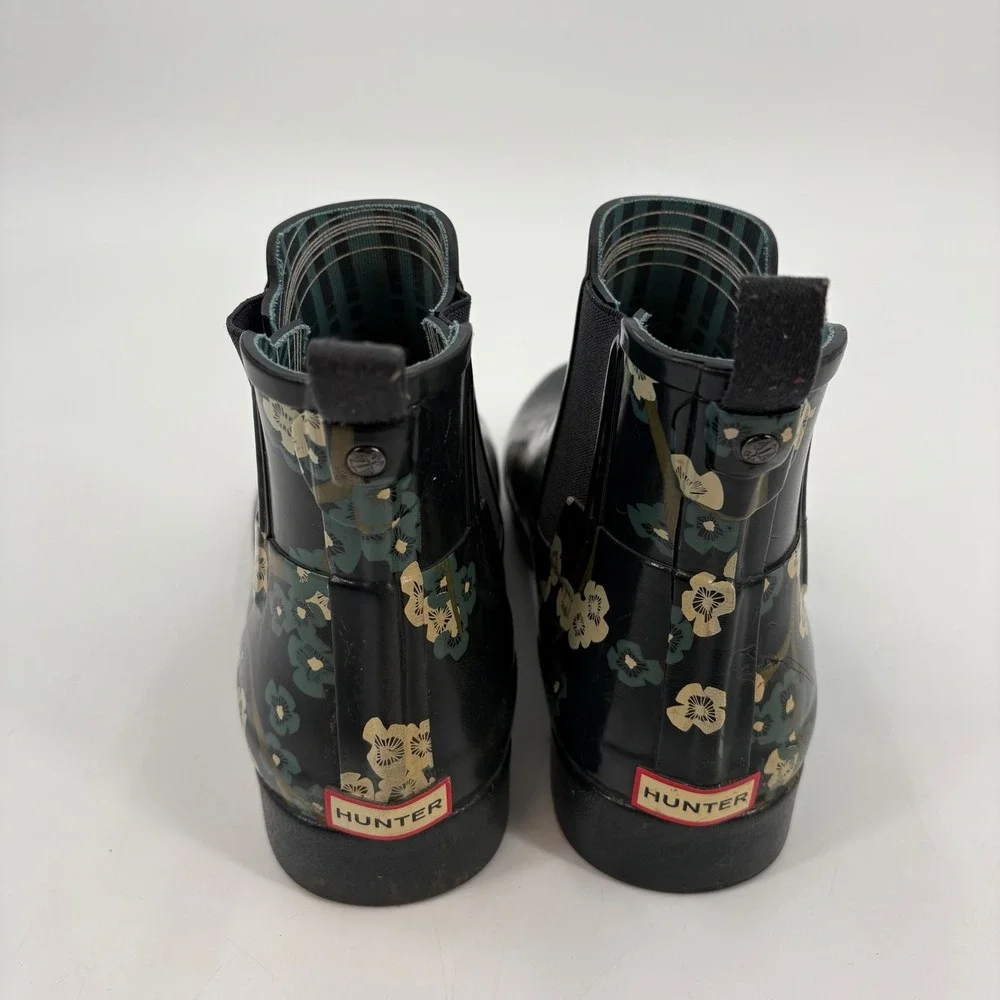 Hunter‎ Ankle Rain Boots Refined Blossom Print Size 11